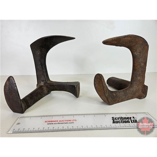 Shoe Lasts (2) : Cast Iron (Both Measure : 7-3/4"H)
