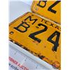 Image 2 : 1953 Texas License Plates (2) (Matching Set) (Both Measure : 6"H x 10-3/4"W)