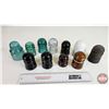 Image 1 : Insulators (11) : Incl. - Brown - Green - Aqua - Ceramic - Rubber