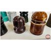 Image 5 : Insulators (11) : Incl. - Brown - Green - Aqua - Ceramic - Rubber