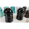 Image 6 : Insulators (11) : Incl. - Brown - Green - Aqua - Ceramic - Rubber