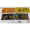 Image 1 : License Plates (4) : California  - 1934 - 1938 - 1963 - 1971 (Largest Measures : 6-1/4"H x 14"W)