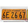 Image 2 : License Plates (4) : California  - 1934 - 1938 - 1963 - 1971 (Largest Measures : 6-1/4"H x 14"W)