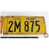 Image 3 : License Plates (4) : California  - 1934 - 1938 - 1963 - 1971 (Largest Measures : 6-1/4"H x 14"W)