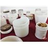 Image 4 : Milk Glass Jars (22) (Tallest Measures : 3-3/4"H)