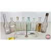 Image 1 : Medicine Bottles (8) w/ Graduated Cylinder & Volumetric Flask (Tallest Bottle Measures : 10-1/4"H)