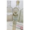 Image 8 : Medicine Bottles (8) w/ Graduated Cylinder & Volumetric Flask (Tallest Bottle Measures : 10-1/4"H)