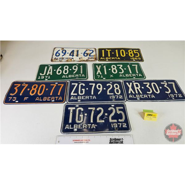 License Plates (8) : Alberta (1960's - 1970's) (Measure : 6"H x 12"W)