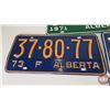 Image 6 : License Plates (8) : Alberta (1960's - 1970's) (Measure : 6"H x 12"W)