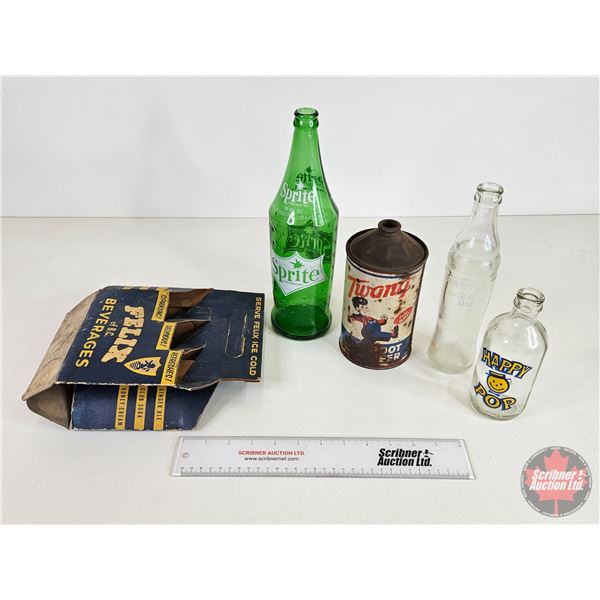 Collector Combo : 3 Bottles, Syrup Can & Bottle Carrier