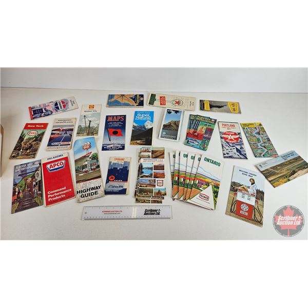 Large Collection of Service Station Road Maps (30+)