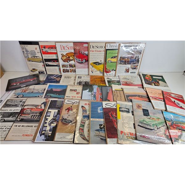 Collection of Chrysler De Soto Magazine Ads (80+) (Vintage) (Variety)