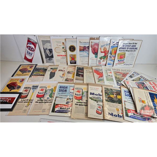 Vintage Texaco & Mobil Oil Ads (40+) (Variety)