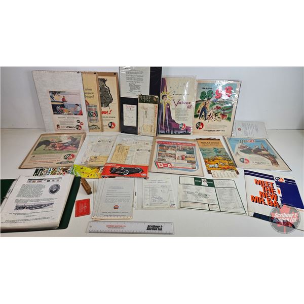 Vintage Magazine Ads / Receipts / Stamp / Calendar / Maps (Variety) Incl. BA (Must See Pictures for 