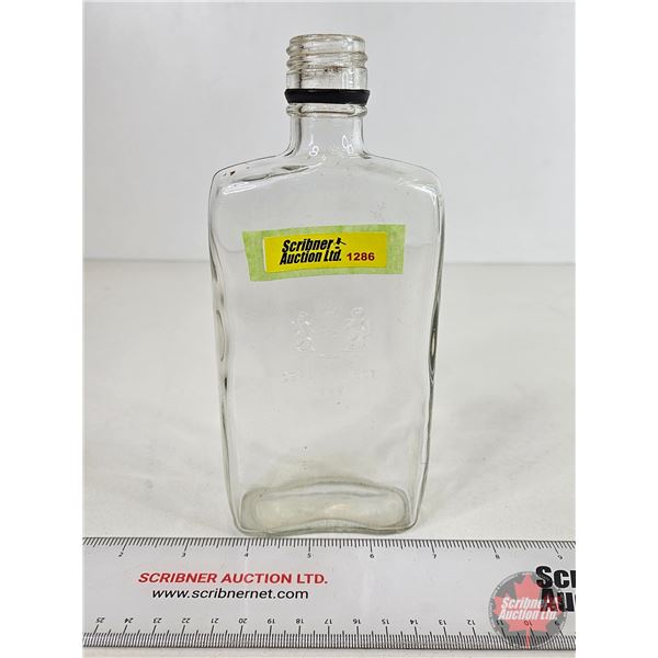 Hudson's Bay Whiskey Bottle (Clear) (Embossed) (7-3/4"H)