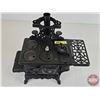 Image 3 : Antique Miniature Cast Iron Toy Stove "Crescent " w/Iron/Trivet/Lifter (11-1/2"H x 13-1/2"W x 7"D)