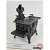 Image 8 : Antique Miniature Cast Iron Toy Stove "Crescent " w/Iron/Trivet/Lifter (11-1/2"H x 13-1/2"W x 7"D)