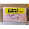 Image 11 : Scottish Highland Cattle Prints (2) (Each Print Measures: 19"H x 23"W) c/w 2 Packing Tubes