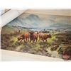 Image 2 : Scottish Highland Cattle Prints (2) (Each Print Measures: 19"H x 23"W) c/w 2 Packing Tubes