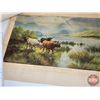 Image 5 : Scottish Highland Cattle Prints (2) (Each Print Measures: 19"H x 23"W) c/w 2 Packing Tubes