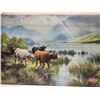 Image 7 : Scottish Highland Cattle Prints (2) (Each Print Measures: 19"H x 23"W) c/w 2 Packing Tubes