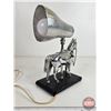 Image 6 : Retro Electric Horse Lamp (Nickel Plated) (11"H)
