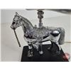 Image 8 : Retro Electric Horse Lamp (Nickel Plated) (11"H)