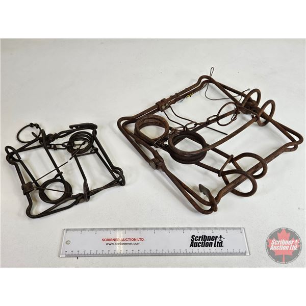 Conibear Traps (2) (Large Measures: 12" x 12") (Small Measures: 8" x 8")