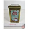 Image 10 : Glass Door Knobs : Red Rose Tea Tin 100th Anniversary (Tin Measures: 7"H x 6-1/2"W x 4-1/4"D)