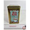Image 8 : Glass Door Knobs : Red Rose Tea Tin 100th Anniversary (Tin Measures: 7"H x 6-1/2"W x 4-1/4"D)
