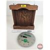 Image 2 : Promotional Clock MEISEL Hardware (Batt Op) (Mounted in Wooden Frame) (Wood Frame Measures: 13-1/4"H