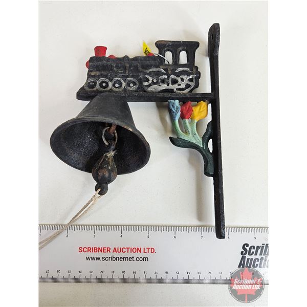 Cast Iron Bell "Train" (8"H x 5-3/4"W)