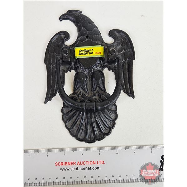 Eagle Door Knocker (Iron Art) (8-1/2"H x 5-3/4"W)