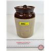 Image 1 : Stoneware Crock Canister w/Lid "Made in England by Pearson's of Chesterfield Established 1910" (Meas