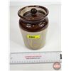 Image 2 : Stoneware Crock Canister w/Lid "Made in England by Pearson's of Chesterfield Established 1910" (Meas