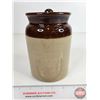 Image 7 : Stoneware Crock Canister w/Lid "Made in England by Pearson's of Chesterfield Established 1910" (Meas