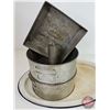 Image 5 : Vintage Kitchen Collectors Combo: Enamel Platter; Cake Pans "Swans" Embossed; Muffin Tin; Jars; etc 