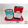 Image 1 : ESSO Cans (2) : Oil & Anti-Freeze (Tallest Measures : 11-3/4"H)