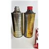 Image 9 : King Bee Special Safety Flares w/ Engine Oil Additive Cans (2) (Metal Flare Container Measures : 11"