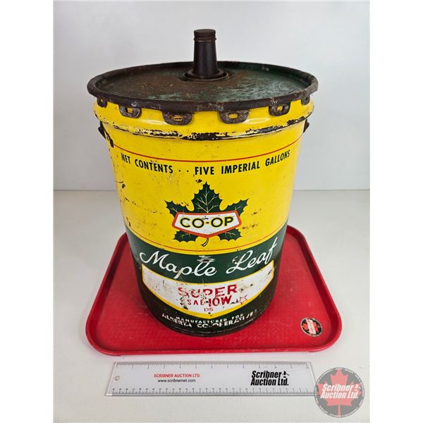 Co-Op Five Gallon Pail w/Lid & Spout  (Measures : 15-1/2"H x 12"Dia)