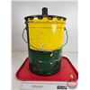 Image 4 : Co-Op Five Gallon Pail w/Lid & Spout  (Measures : 15-1/2"H x 12"Dia)