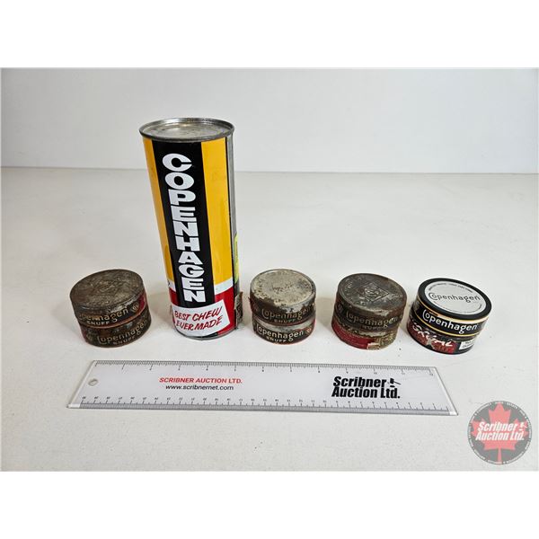 Coppenhagen Sleeve (Metal) with 8 Tins (Variety of Coppenhagen / Skoal) (All Empty) (Sleeve Measures