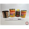 Image 4 : Tins (4) : Coffee, Spices & Peanut Butter (Tallest Measures: 6-1/2"H)