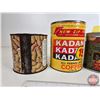 Image 6 : Tins (4) : Coffee, Spices & Peanut Butter (Tallest Measures: 6-1/2"H)