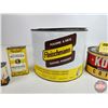 Image 4 : Tins (6) : Fleischmann; Blue Ribbon; Koban; etc  (Largest Measures: 6-1/2"H x 8-1/4"Dia)