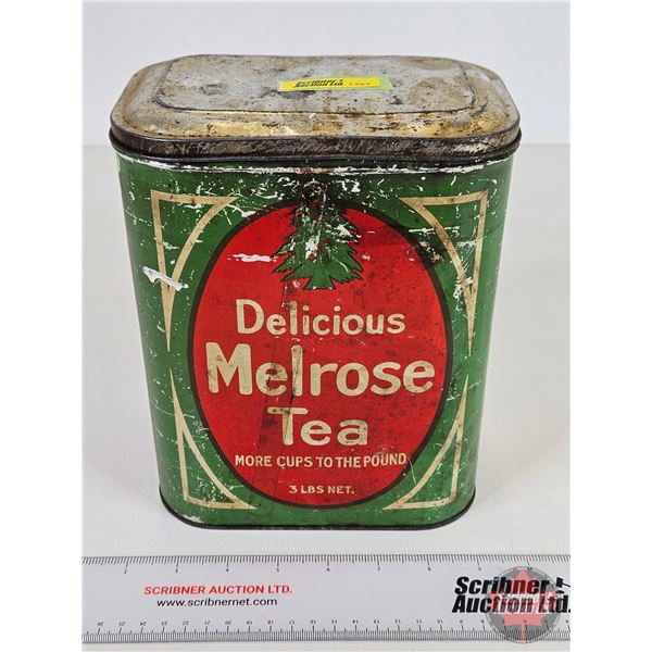 Melrose Tea Tin  (9"H x 7"W x 4-3/4"D)
