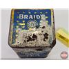Image 7 : BRAID'S BEST BLUE LABEL TEA Tin  (5-3/4"H x 4"W x 4"D)