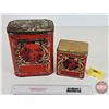 Image 1 : Vintage Tea Tins (2) : MacDonald's Mfg Co. Limited (Largest Measures: 9"H x 7"W x 4-3/4"D)