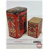 Image 3 : Vintage Tea Tins (2) : MacDonald's Mfg Co. Limited (Largest Measures: 9"H x 7"W x 4-3/4"D)