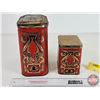 Image 5 : Vintage Tea Tins (2) : MacDonald's Mfg Co. Limited (Largest Measures: 9"H x 7"W x 4-3/4"D)